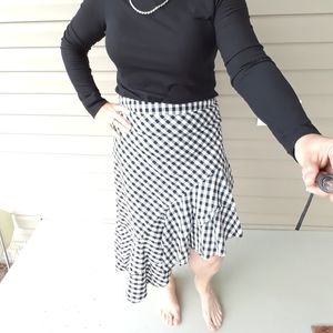 A New Day Asymmetrical Skirt Gingham Print…